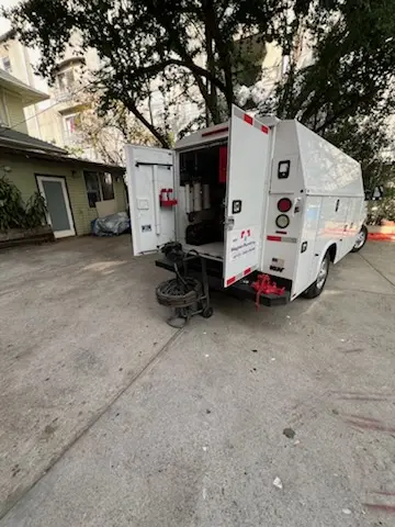 Magnet Plumbing service vehicle on-site for Sewer Line Repair in Daufuskie Landing